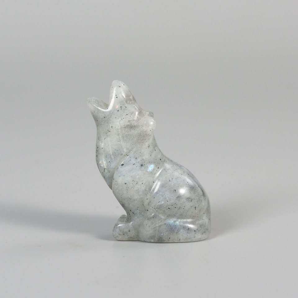 Confidence,Creativity Inspiration,Decision Making,Rejuvenate,Crystal Wolf Carvings